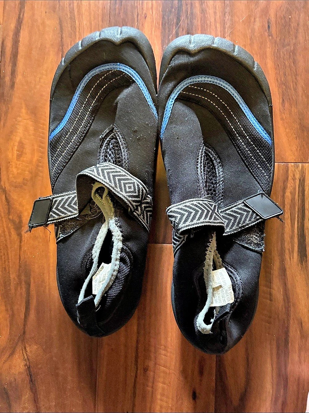 Men's Black & Blue Sport Sandals